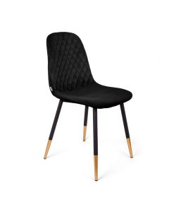 Krzesło NOIR welurowe czarne 44x52x85cm