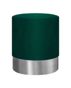 Pufa FICA welurowy zielono-srebrny 35x42 cm