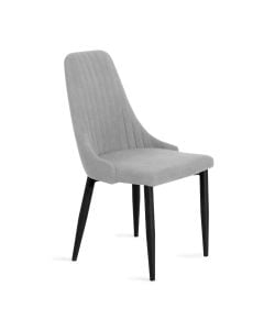 Krzesło LOUIS w tkaninie jasnoszare 45x45x90 cm