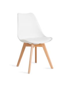 Krzesło FISCO plastikowe białe 49x41x84 cm