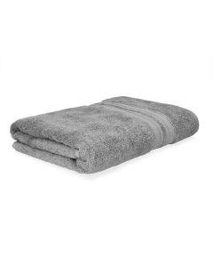 Ręcznik DUKE z paskami lureksowymi szary 70x130 cm