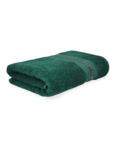 Ręcznik DUKE z paskami lureksowymi zielony 50x90 cm