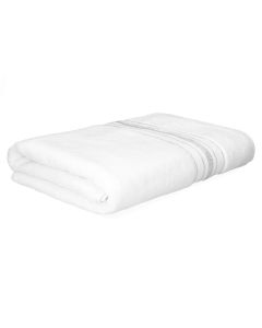 Ręcznik DUKE z paskami lureksowymi biały 70x130 cm