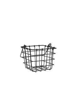 Koszyk DUNCAN kwadratowy z rączką czarny 12x12 cm