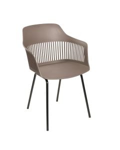 Krzesło FLER ażurowe taupe 57x59x80 cm