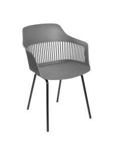 Krzesło FLER ażurowe szare 57x59x80 cm