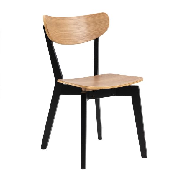 Krzesło HAVERI! drewniane czarne-naturalne 55x45x79,5 cm