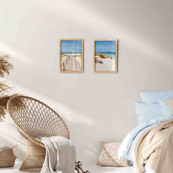 Obraz SUMMER z pomostem na plaży 20x30 cm