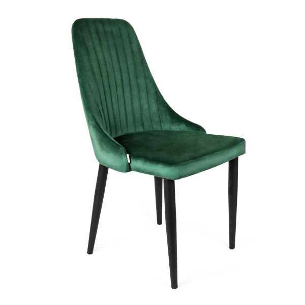 Krzesło LOUIS welurowe zielone 44x59x88 cm
