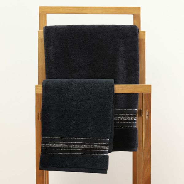 Ręcznik DUKE z delikatnym lureksem czarny 70x130 cm