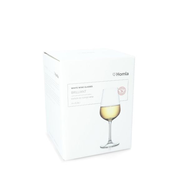 Kieliszek BRILLIANT do wina białego 4 szt. 0,36l