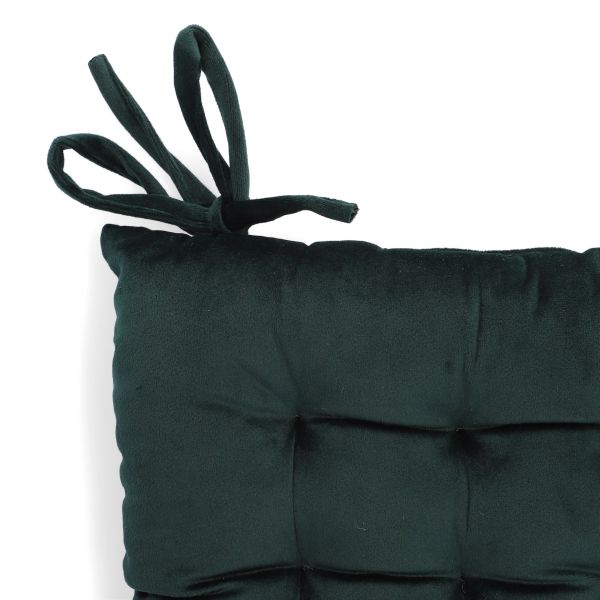 Poduszka na krzesło z wiązaniem zielona ROOSVELT 38x38 cm ALL 960097