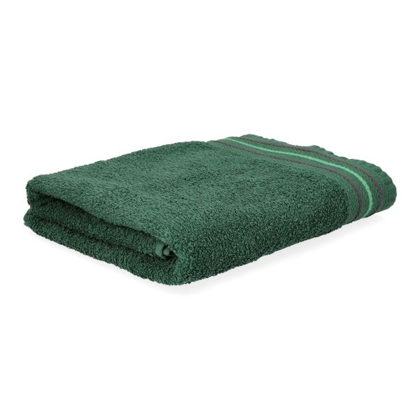  OCTOPUS Ręcznik bawełniany z lamówką ciemnozielony 70x130 cm 