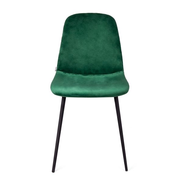 Krzesło SLANK welurowe zielone 44x52x85cm
