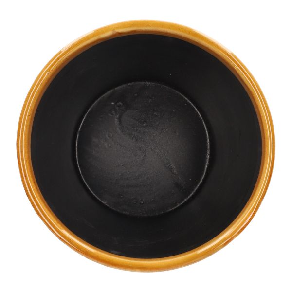 Osłonka SLANO ceramiczna musztardowa 13x13x13 cm