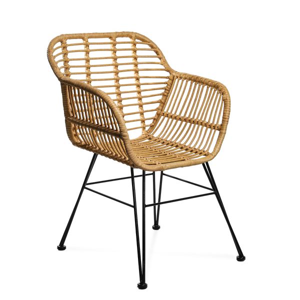 Krzesło JARDIN plecione naturalne 57x62x81 cm