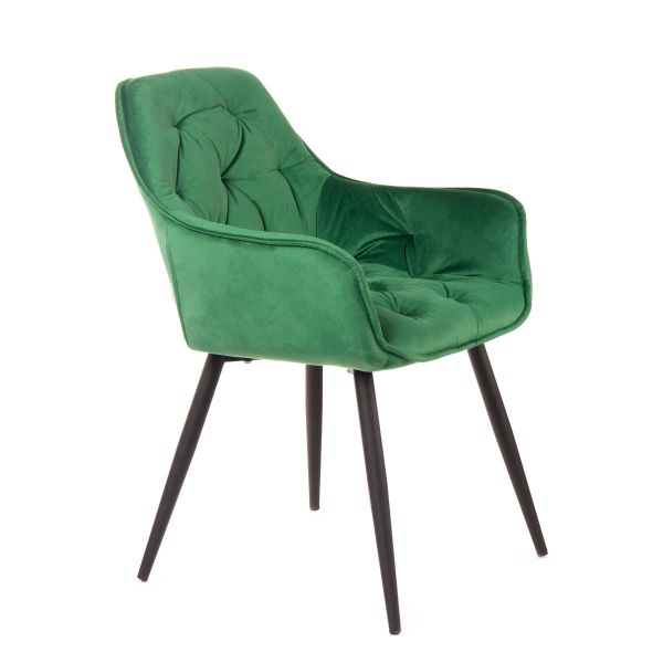 Krzesło CHERRY welurowe zielone 57x63x84 cm