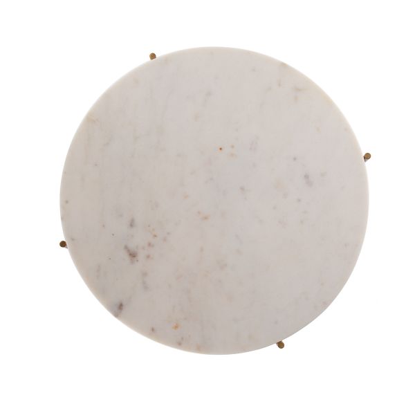 Stolik kawowy MARBLE marmurowy biały 42x42x45 cm