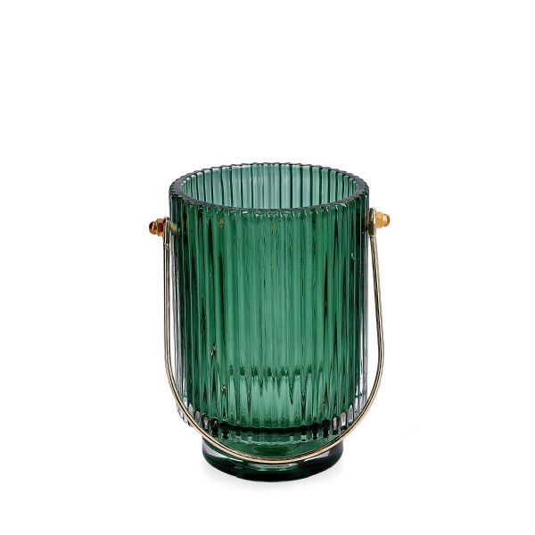 Lampion EGUNA zielony 9x13 cm