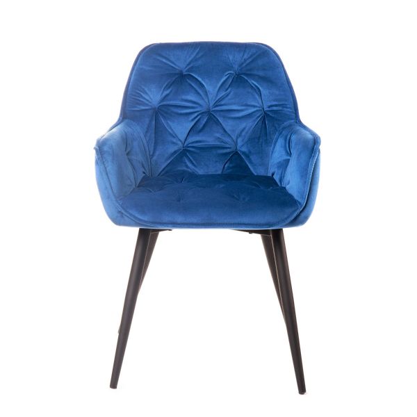 Krzesło CHERRY welurowe granatowe 57x63x84 cm