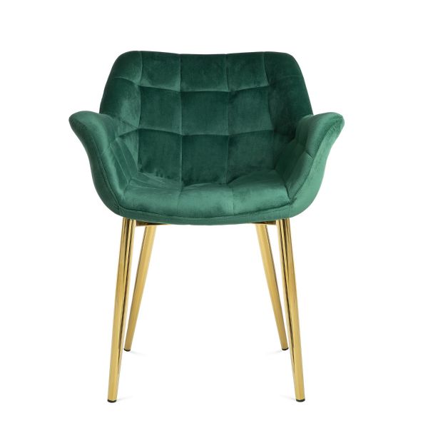 Krzesło NEA Krzesło welurowe zielone 57x63x84cm