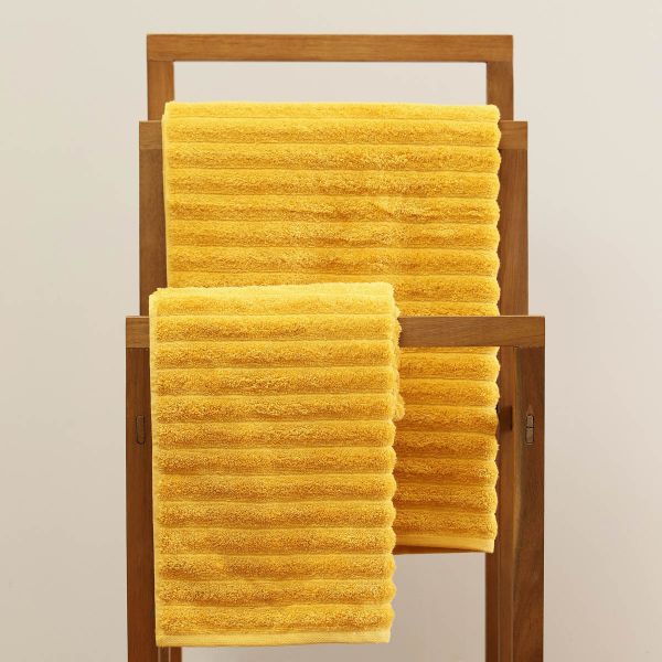 Ręcznik ASTRI w paski musztardowy 100x150 cm