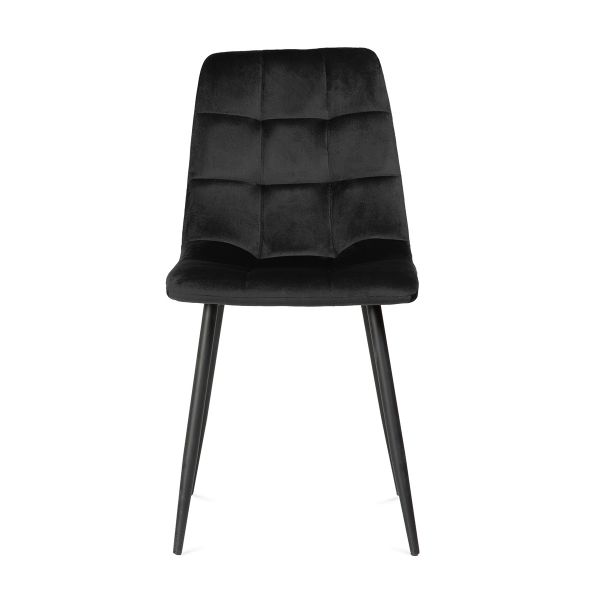Krzesło GOYA welurowe czarne 44x54x88 cm