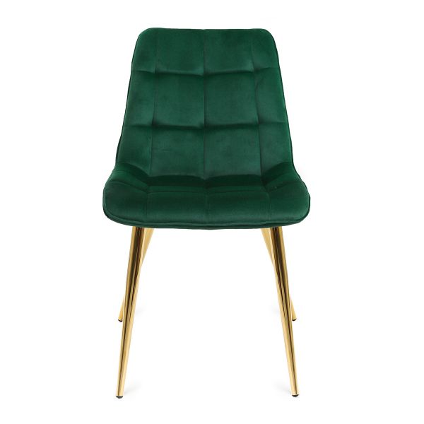 Krzesło CHIC welurowe zielone 44x57x88 cm