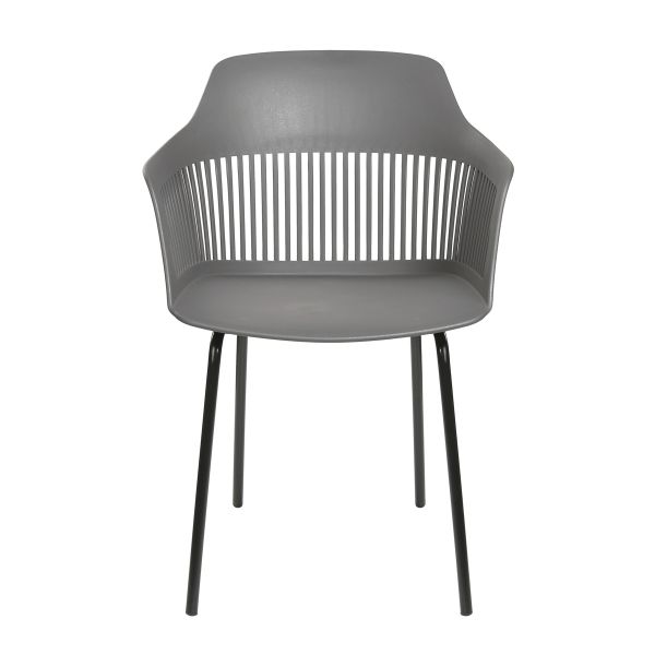 Krzesło FLER ażurowe szare 57x58x80 cm
