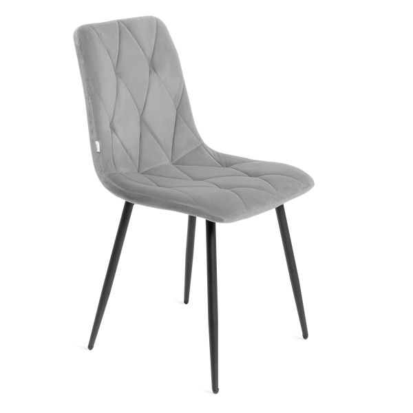Krzesło HILLEVI w tkaninie szare 44x57x88 cm