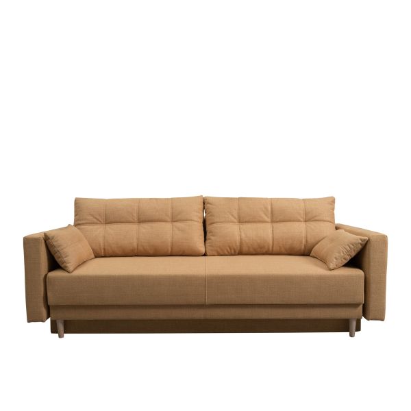 Sofa MAGNUS musztardowa 216x85x91 cm