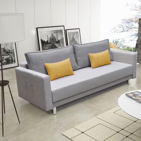 Sofa TOKI szara 214x90x97 cm