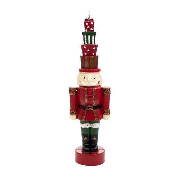 Świeca NUTCRACKER Dziadek z prezentami 25 cm