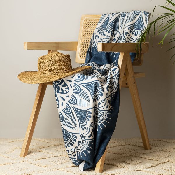 Ręcznik plażowy MANDALO z nadrukiem w mandale 70x140
