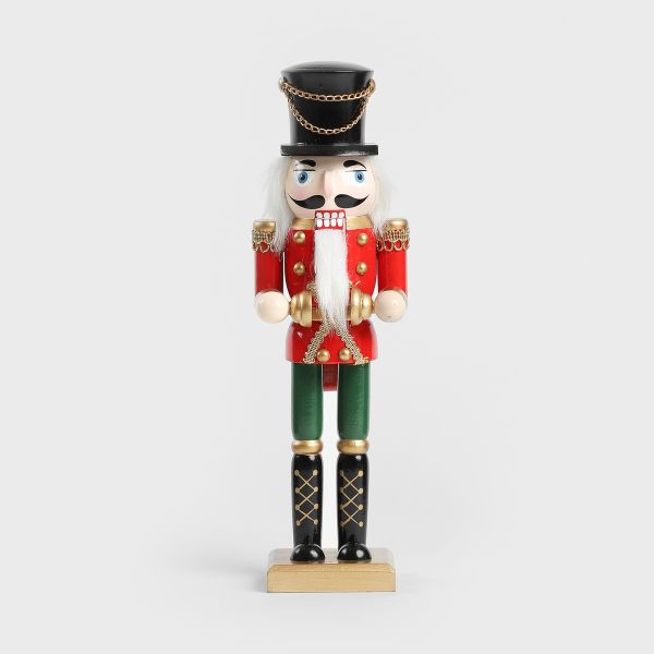 Figurka NUTCRACKER dziadek do orzechów z talerzami 30 cm