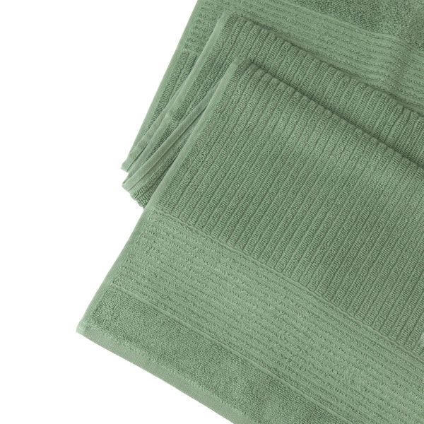 Ręcznik NALTIO w paski pistacjowy 70x130 cm