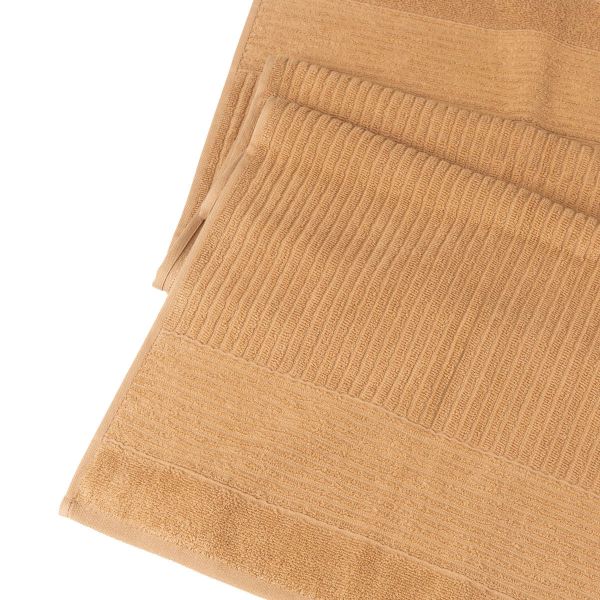 Ręcznik NALTIO w paski beżowy 70x130 cm