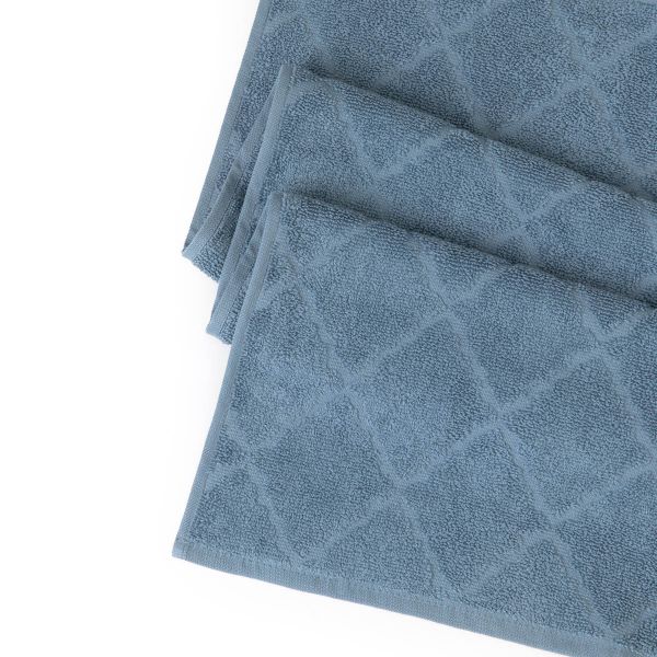 Ręcznik SAMINE z marokańską koniczyną niebieski 50x90 cm