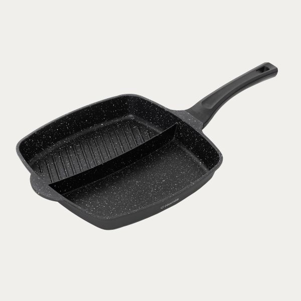 Patelnia LUCASO grillowa z przegródką 28cm