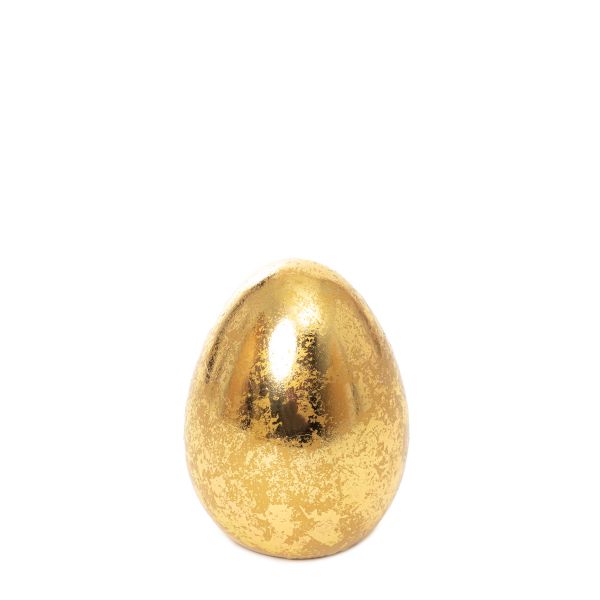 Figurka wielkanocna DESO jajko złote małe 13 cm
