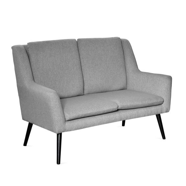 Sofa SOPHIE w tkaninie jasnoszara 130x75x93 cm