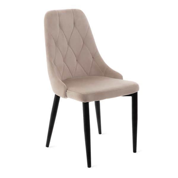 Krzesło LOUIS QUILTER welurowe beżowe 44x59x88 cm