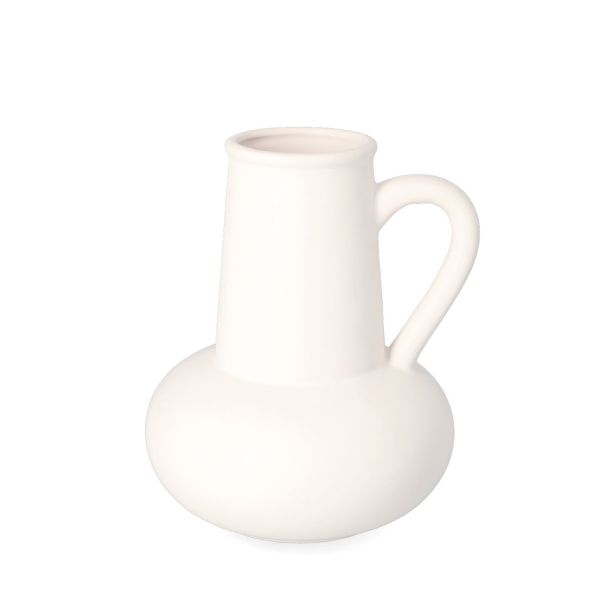 Wazon CAIRO ceramiczny biały 15x14,5x18 cm
