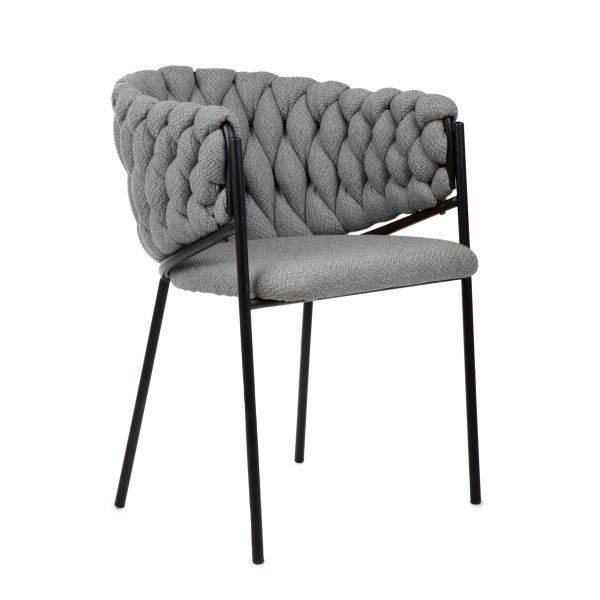 Krzesło MERLE w tkaninie grafitowe 57x59x78 cm
