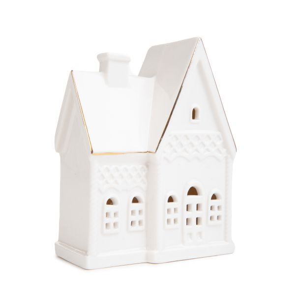 Domek z ledem KANIA ceramiczny 12x6,5x15 cm