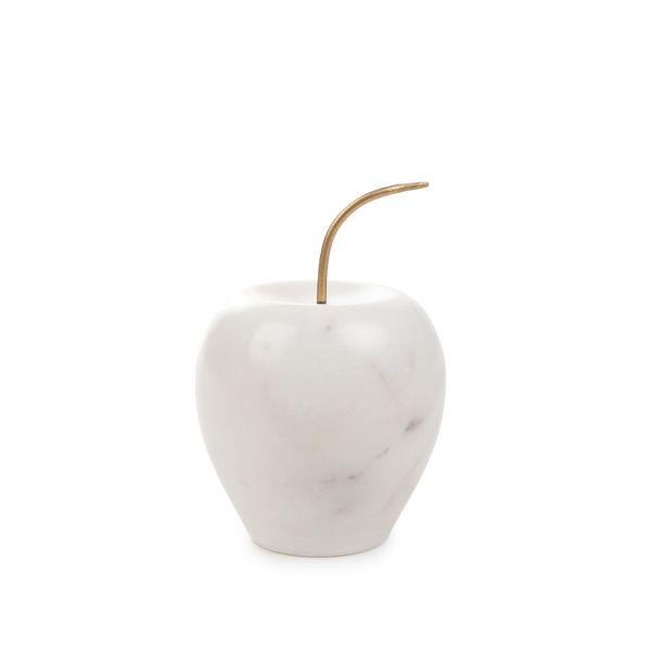 Dekoracja stojąca MARBLE jabłko marmurowe 9x9x12 cm