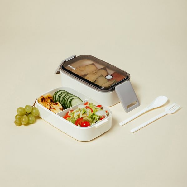 Lunchbox LOENE biały piętrowy 1,4 l