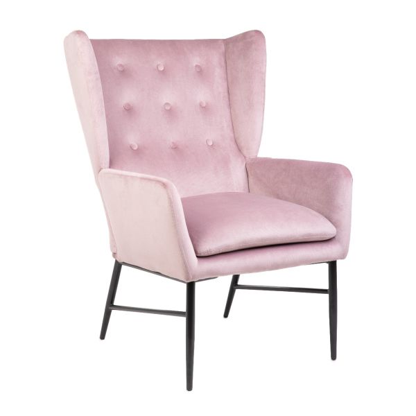 Fotel VINNANDE różowy 97x67x73 cm