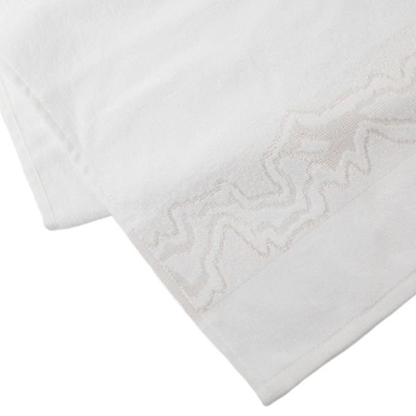 Ręcznik RINES z paskami lureksowymi biały 50x90cm