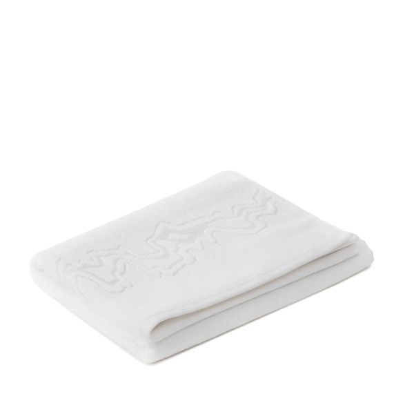 Ręcznik RINES z paskami lureksowymi biały 70x130cm